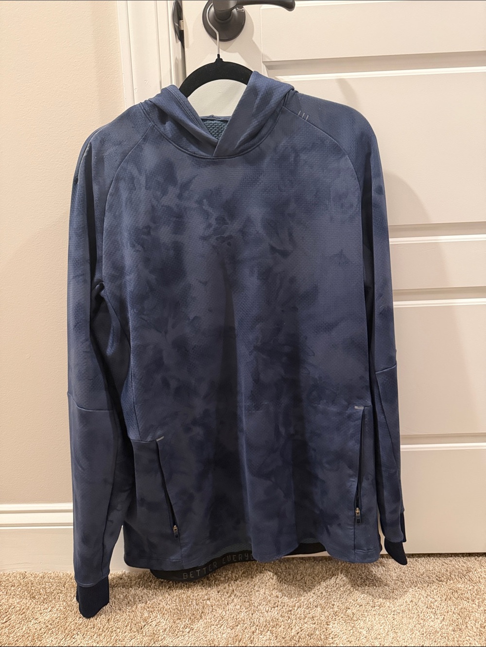 lululemon athletica Men's Navy Tie-Dye Performance Hoodie